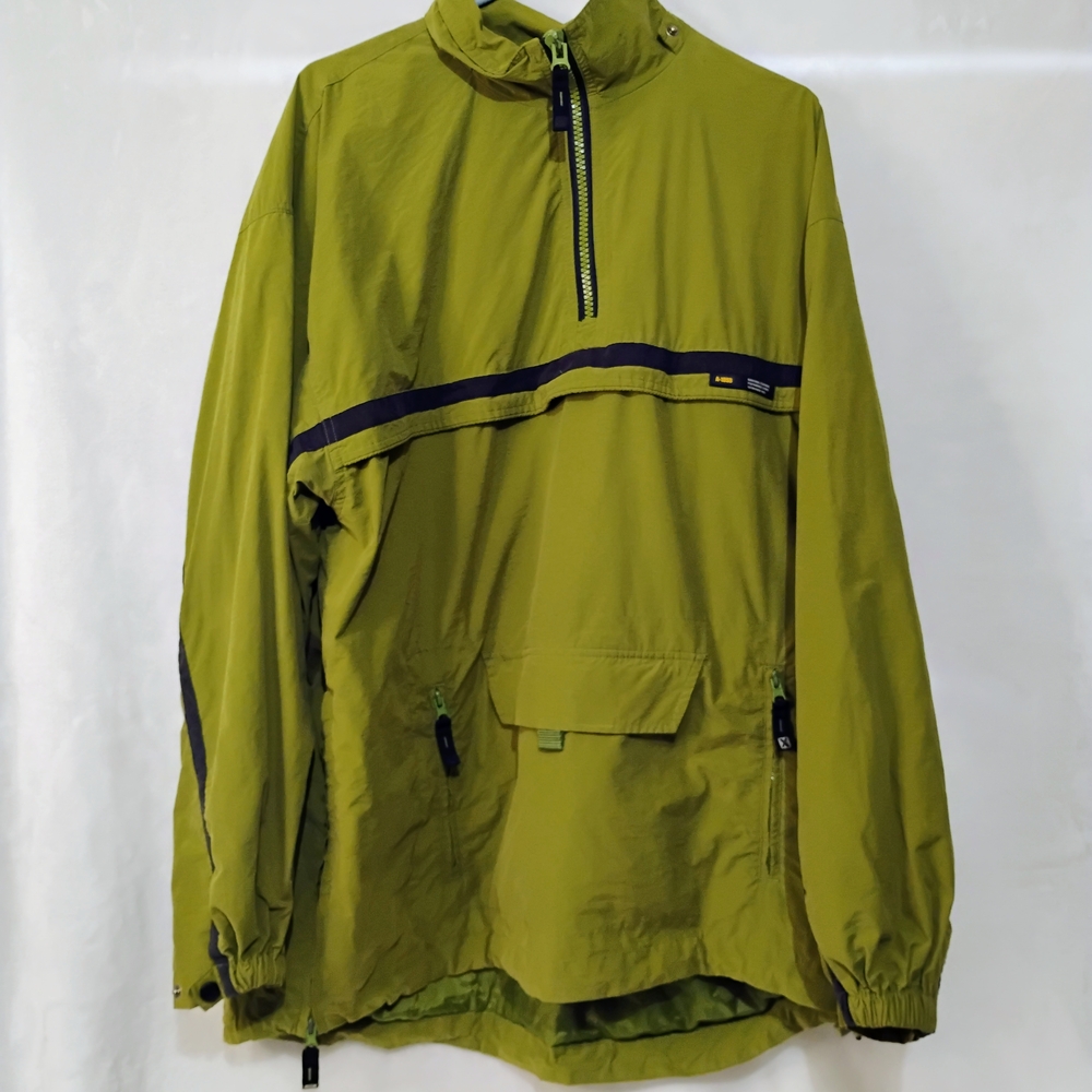 Industrial Exchange Mens XL Green Quarter Zip Anorak Jacket Pullover‎